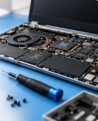 Otvoren laptop tokom servisiranja